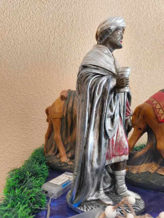 Nacimiento,reyes y camellos,30cm