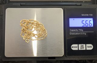 Cadena Barbada Oro 18K, 5,66gr
