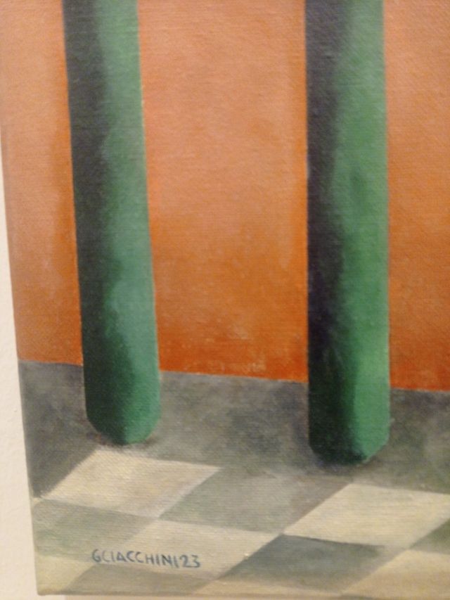 Dipinto metafisico olio su tela