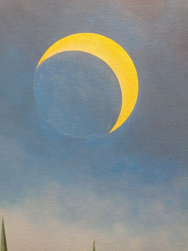 Dipinto metafisico olio su tela