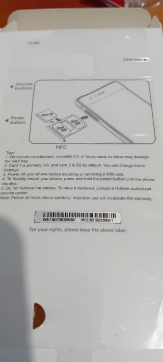 Funda móvil Huawei color negro