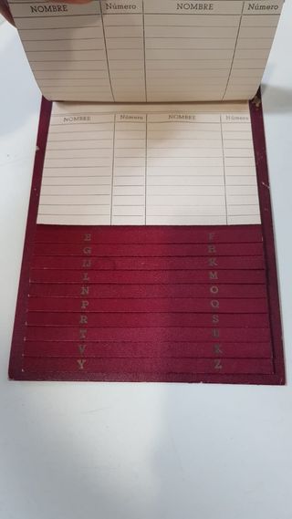 ANTIGUA LISTIN O AGENDA TELEFÓNICA