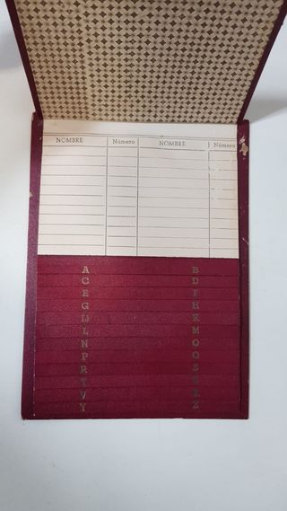 ANTIGUA LISTIN O AGENDA TELEFÓNICA