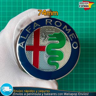 X2 Emblemas Alfa Romeo 74mm Capó y Maletero Nuevo