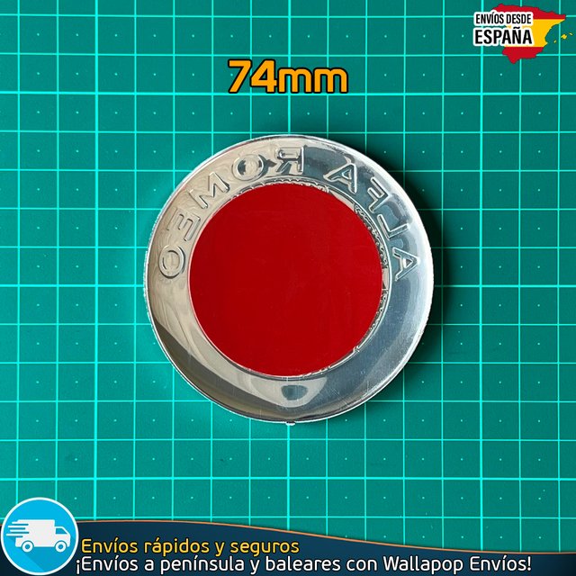 X2 Emblemas Alfa Romeo 74mm Capó y Maletero Nuevo