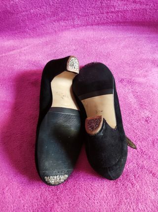 Zapatos tacón flamenco 