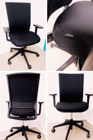 Silla de escritorio negra regulable
