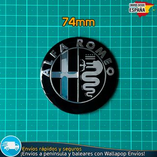 X2 Emblemas Alfa Romeo 74mm Capó y Maletero Nuevo
