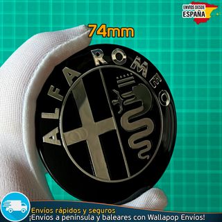 X2 Emblemas Alfa Romeo 74mm Capó y Maletero Nuevo