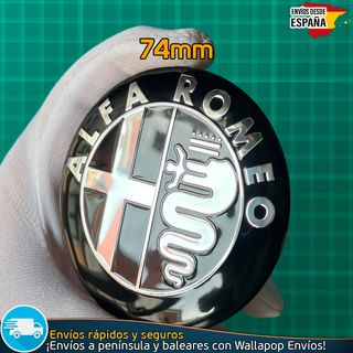 X2 Emblemas Alfa Romeo 74mm Capó y Maletero Nuevo