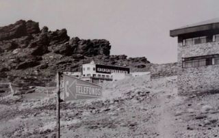 Antiguo cartel aluminio Teléfonos CTNE Telefónica