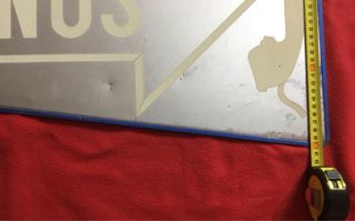 Antiguo cartel aluminio Teléfonos CTNE Telefónica