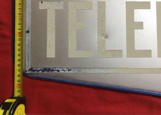 Antiguo cartel aluminio Teléfonos CTNE Telefónica
