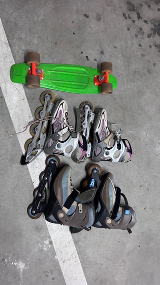Skate Freestyle+ patines en linia y skate de regal