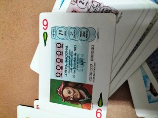 Carta Fournier Lotería nacional retro