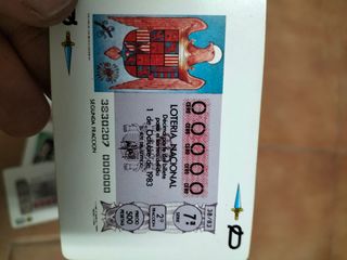 Carta Fournier Lotería nacional retro