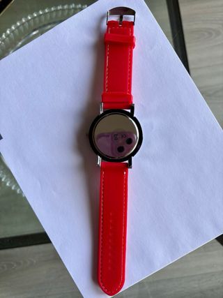 Reloj esfera enorme, sport rojo