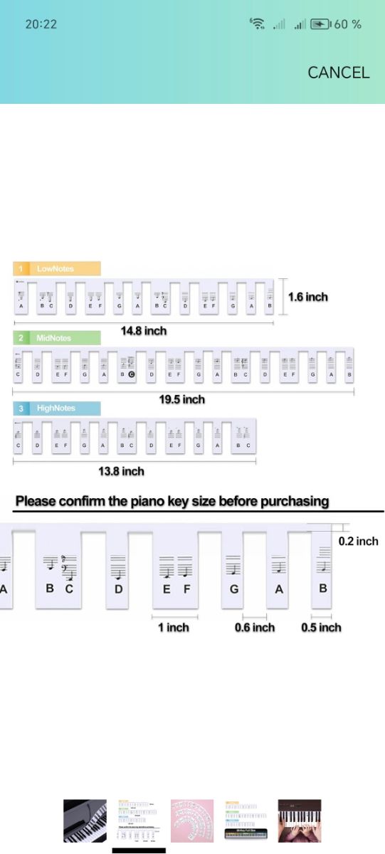 Guía de notas para teclado de piano