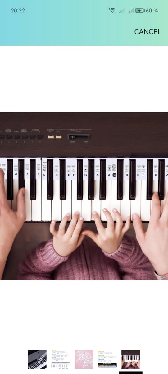 Guía de notas para teclado de piano