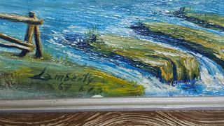 Hermoso Cuadro al Óleo en Lienzo con Marco