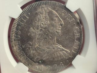 8 REALES PLATA 1878 CARLOS III MÉJICO !!
