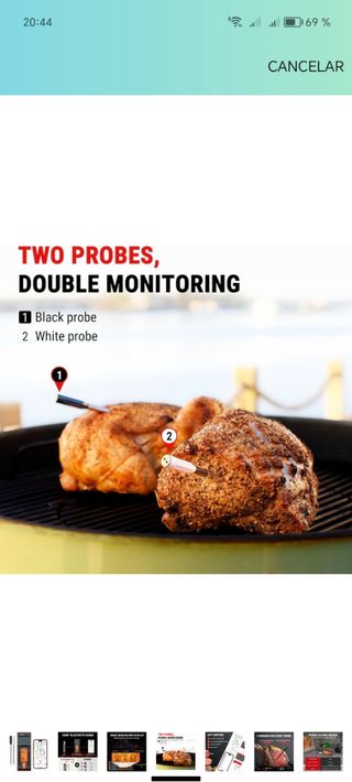 Termómetro Bluetooth con sonda dual
