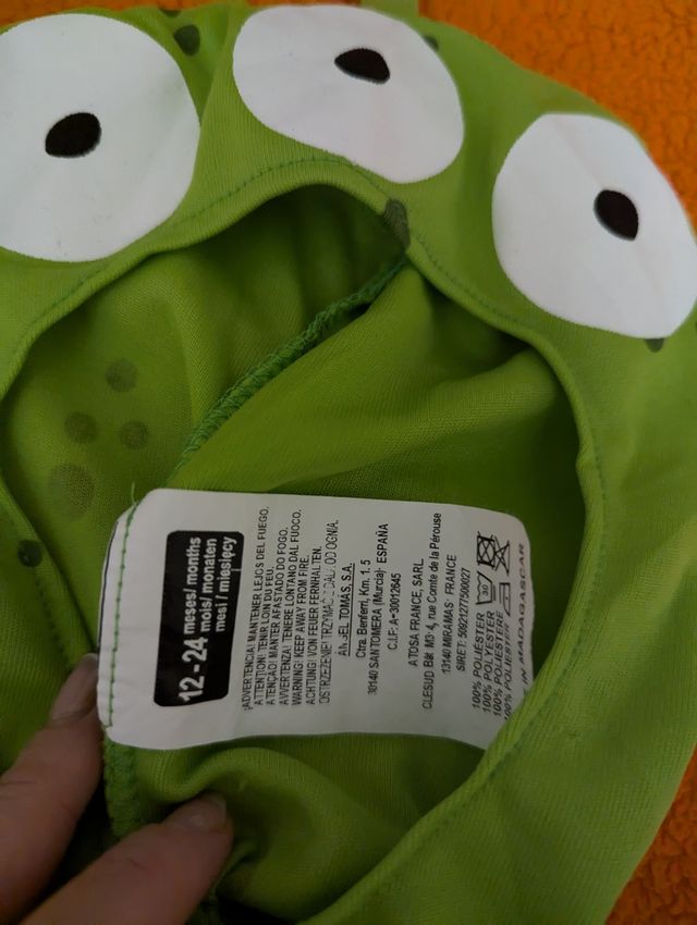 Disfraz bebe marciano talla 12-24 meses