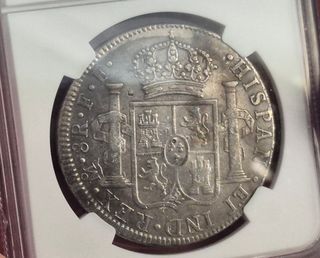 8 REALES PLATA CARLOS III 1780 MÉJICO !!