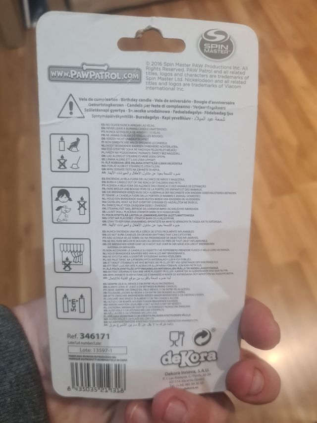 Platos y vela paw patrol