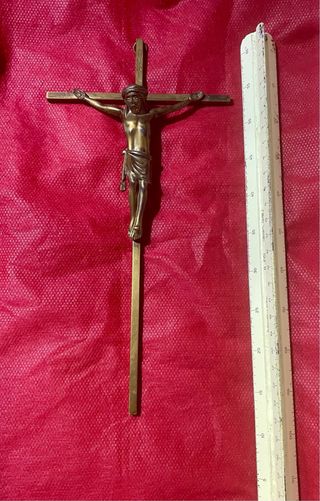 Arte religioso, crucifijo 24 ctms alto siglo XIX