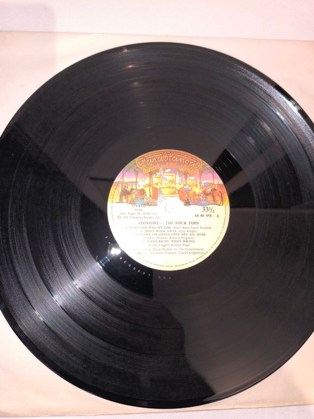 The Four Tops – Tonight. 1981 Lp