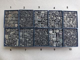 LOTES DE LETRAS Y NÚMEROS DE ANTIGUA IMPRENTA