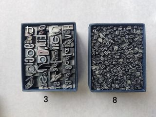 LOTES DE LETRAS Y NÚMEROS DE ANTIGUA IMPRENTA