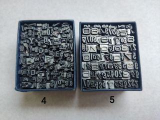 LOTES DE LETRAS Y NÚMEROS DE ANTIGUA IMPRENTA