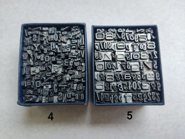 LOTES DE LETRAS Y NÚMEROS DE ANTIGUA IMPRENTA