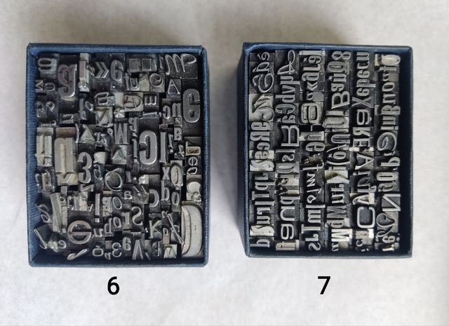 LOTES DE LETRAS Y NÚMEROS DE ANTIGUA IMPRENTA