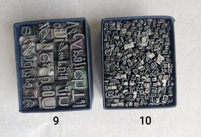 LOTES DE LETRAS Y NÚMEROS DE ANTIGUA IMPRENTA