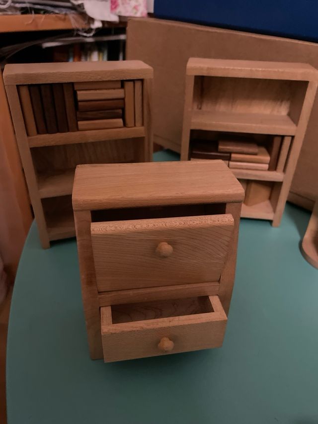 MUEBLES DE JUGUETE DE MADERA DE HAYA