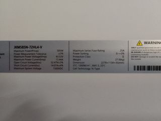 PALET JINKO TIGER NEO 585W