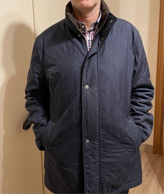 Abrigo parka Pedro del Hierro. Azul Marino.