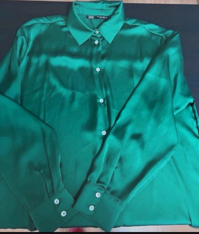 Camisa saten Zara T.S