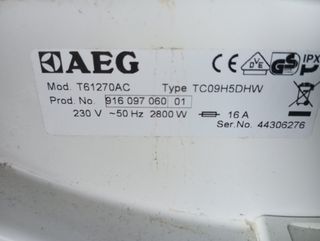 Despiece secadora AEG T61270AC