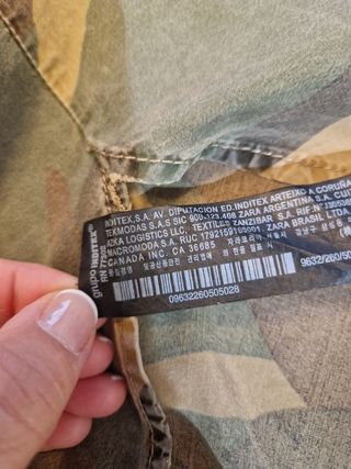 Camisa camuflaje Zara