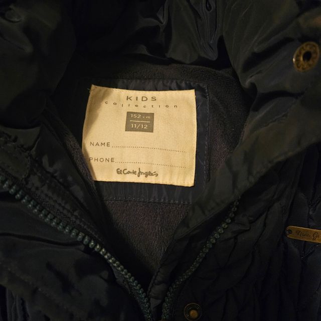 Chaqueta niña talla 11 12 corte inglés