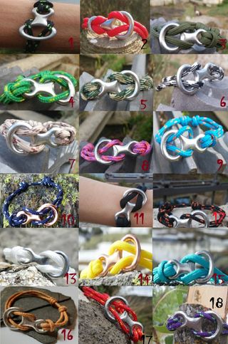 Pulsera artesanal de ocho de escalada  barrancos