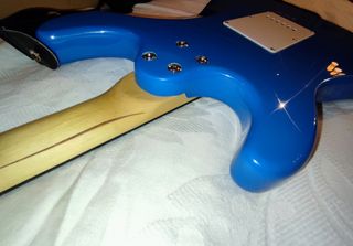 Guitarra eléctrica azul
