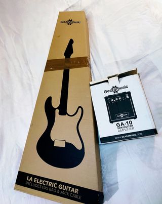 Guitarra eléctrica azul