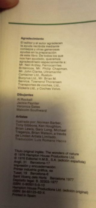 Tú y la Naturaleza.David Sharp. Año 1977