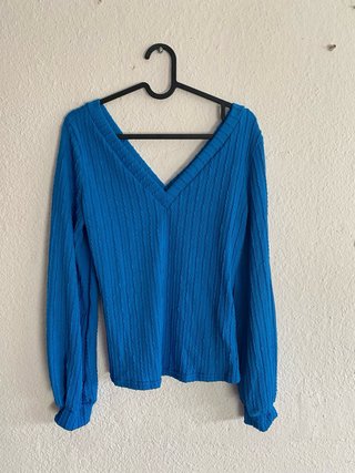 Camisa de manga larga azul