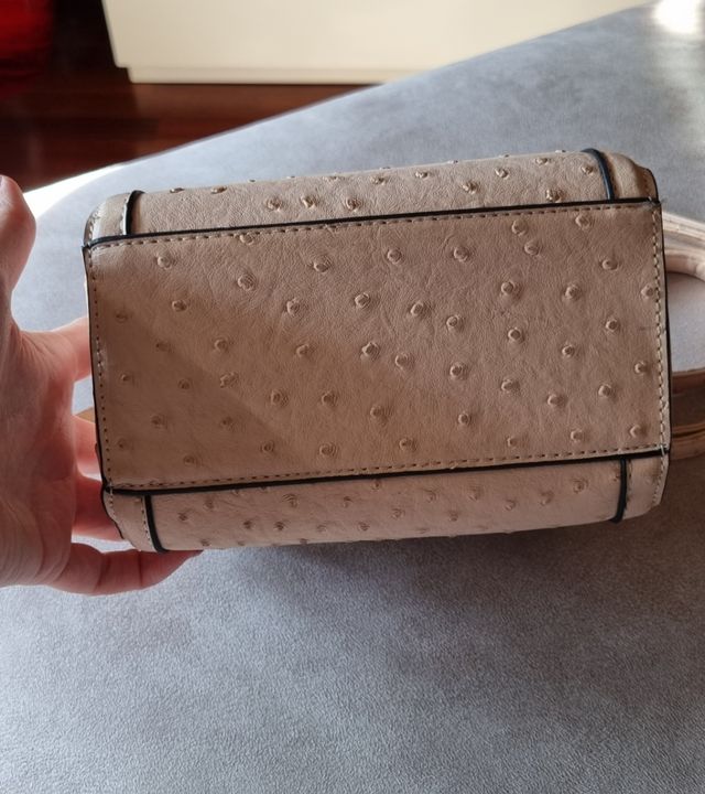 Borsa bauletto similpelle rosa cipria